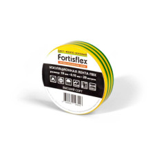 Изолента ПВХ 15x0.15х10 желто-зеленая Fortisflex 71229