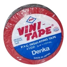 Японская Изолента ПВХ красная Vini Tape